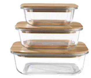 Set de 3 Lunch Boxes en Verre